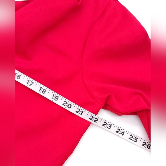 NWT $348 Chloe Kristyn Ponte Knit Bianca Red Dress Stretchy Women Size 2X - Picture 6 of 9